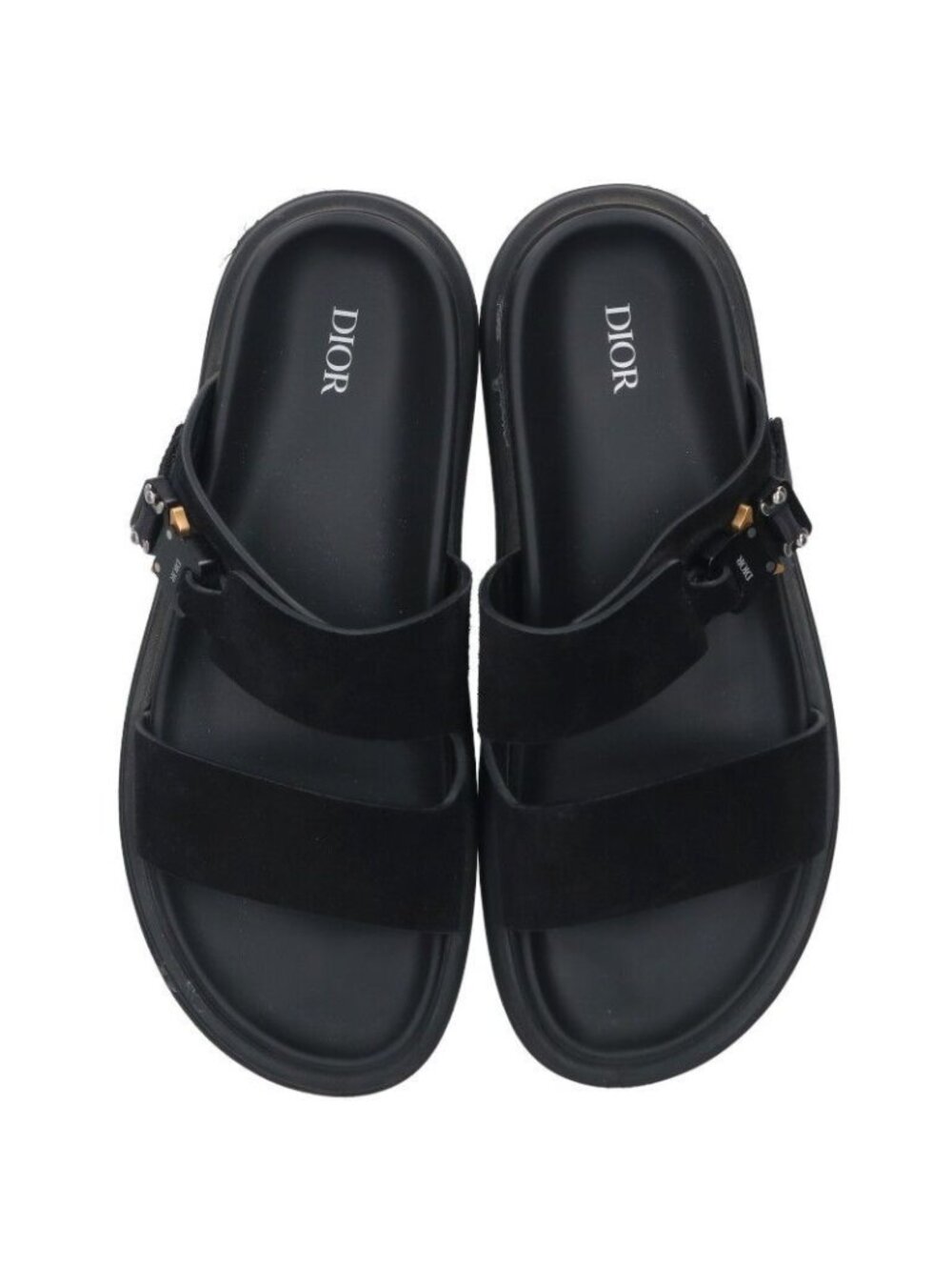 Dior Aqua 3 Sa121 zsi Buckle Suede Leather Strap Flat Sandals 43 - Picture 4 of 5